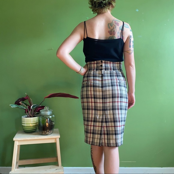 Plaid pencil skirt - Picture 5 of 7